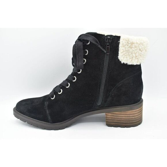 Lucky Brand Womens Size 8 Jacenia Shearling Suede Black Fashion Winter Boots - Picture 4 of 11